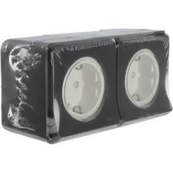Schneider Electric Mureva Styl wandcontactdoos 2-voudig horizontaal IP55 antraciet