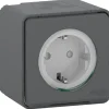 Schneider Electric Mureva Styl wandcontactdoos 1-voudig IP55 antraciet