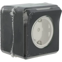 Schneider Electric Mureva Styl wandcontactdoos 1-voudig IP55 antraciet