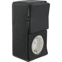 Schneider Electric Mureva Styl combinatie wandcontactdoos/wisselschakelaar IP55 antraciet