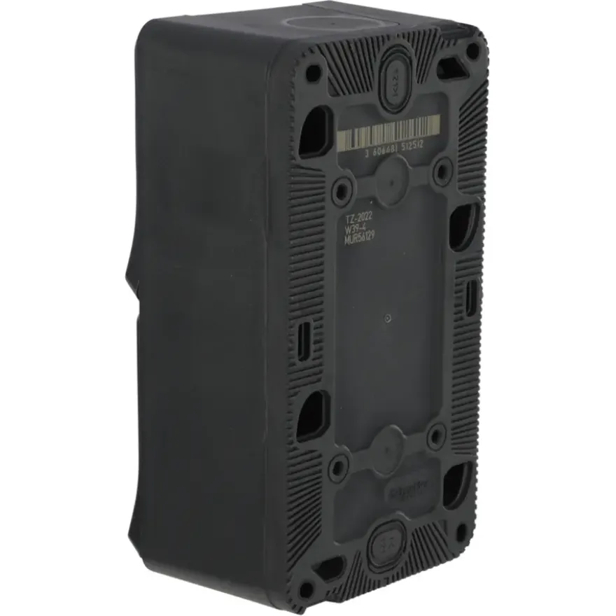 Schneider Electric Mureva Styl wandcontactdoos 2-voudig verticaal IP55 antraciet