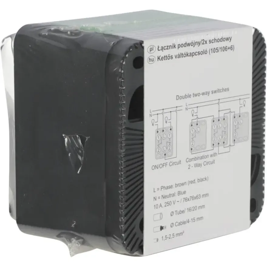 Schneider Electric Mureva Styl serieschakelaar IP55 antraciet