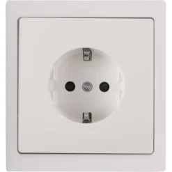 Schneider Merten D-Life Inbouw Stopcontact Enkel Geaard Wit