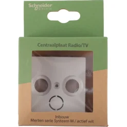 Schneider Merten System-M Centraalplaat Radio/TV Actief Wit