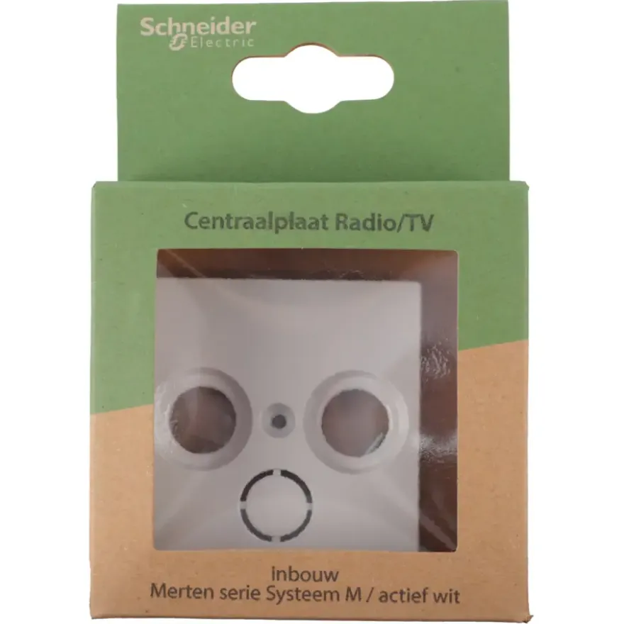 Schneider Merten System-M Centraalplaat Radio/TV Actief Wit