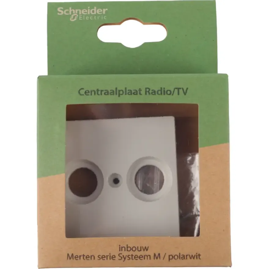 Schneider Merten System-M Centraalplaat Radio/TV Polarwit