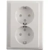 Schneider Merten System-M Dubbel Geaard Stopcontact Actief Wit
