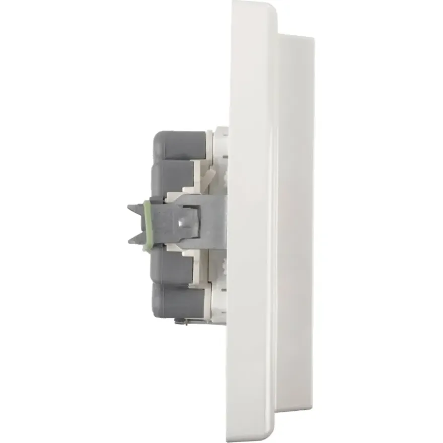 Schneider Merten System-M Dubbel Geaard Stopcontact Actief Wit
