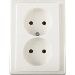 Schneider Merten System-M Dubbel Stopcontact Polarwit