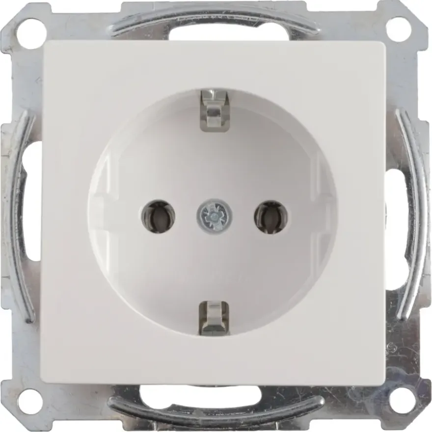 Schneider Merten System-M Enkel Geaard Stopcontact Actief Wit