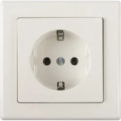 Schneider Merten System-M Enkel Geaard Stopcontact Polarwit
