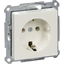 Schneider Merten System-M Enkel Geaard Stopcontact Polarwit