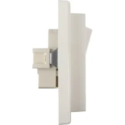Schneider Merten System-M Geaard Stopcontact met Wisselschakelaar Polarwit
