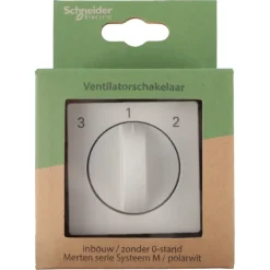 Schneider Merten System-M Ventilatorschakelaar Polarwit