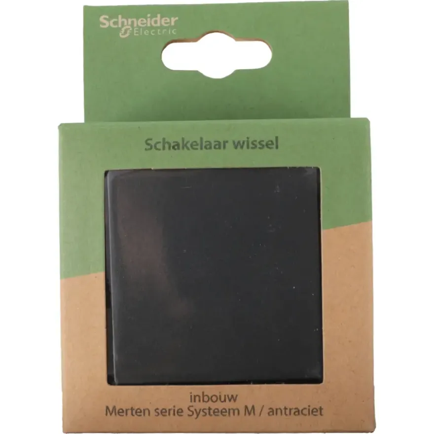 Schneider Merten System-M Wisselschakelaar Antraciet