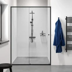 Schuifdeur voor nis Contour Zwart 120x200cm