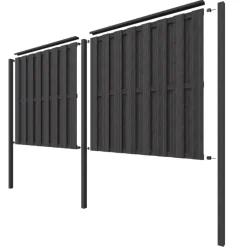 Schutting startpakket Royal grenen hout antraciet 3,8 m lang