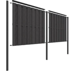 Schutting startpakket Royal grenen hout antraciet 3,8 m lang