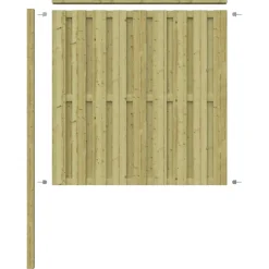Schutting volgpakket Royal grenen hout 1,9 m lang