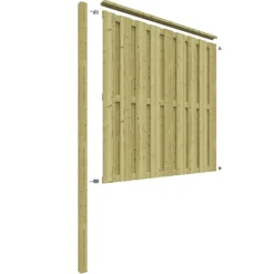 Schutting volgpakket Royal grenen hout 1,9 m lang