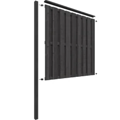 Schutting volgpakket Royal grenen hout antraciet 1,9 m lang