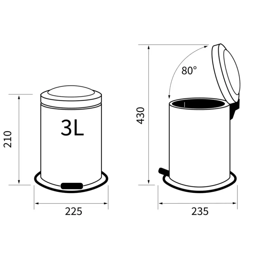 Sealskin Acero pedaalemmer wit 3l