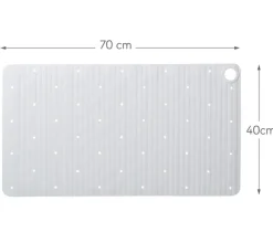 Sealskin antislip badmat Ribb 40x70 cm wit (inclusief zwarte haak)