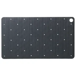 Sealskin antislip badmat Ribb 40x70 cm antraciet (inclusief zwarte haak)