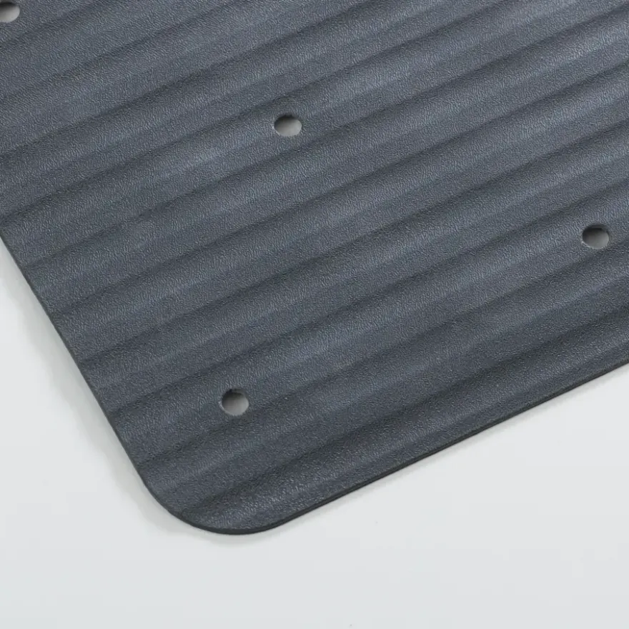 Sealskin antislip douchemat Ribb 55x55 cm antraciet (inclusief zwarte haak)