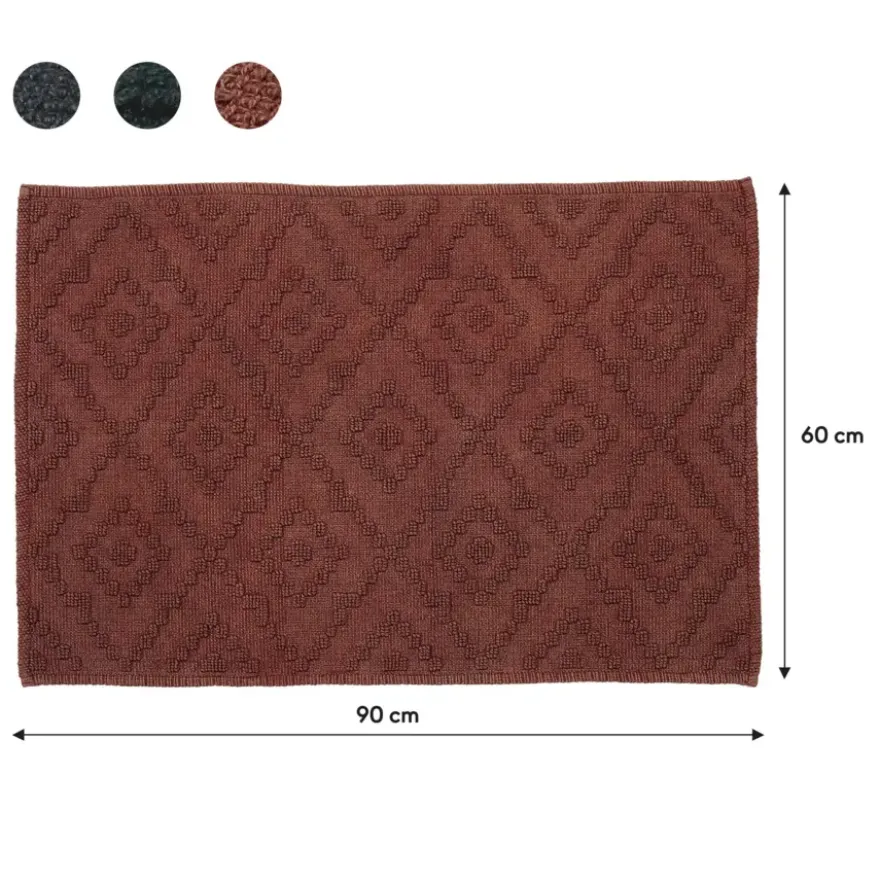 Sealskin badmat aztec 60x90cm donkerroze