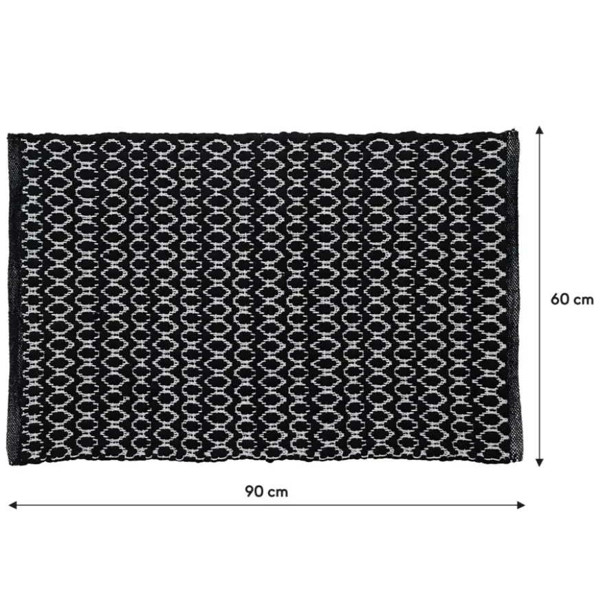 Sealskin badmat boho 60x90cm zwart