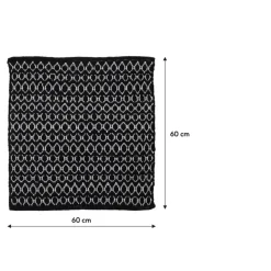Sealskin badmat boho 60x60cm zwart