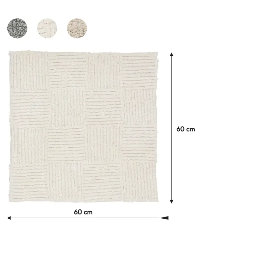 Sealskin badmat reverse 60x60cm ivoor