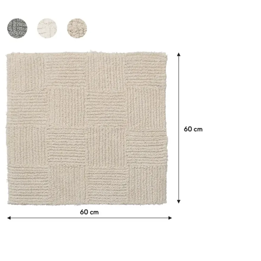 Sealskin badmat reverse 60x60cm zand