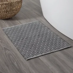 Sealskin Badmat Trellis Zwart 60x90 cm