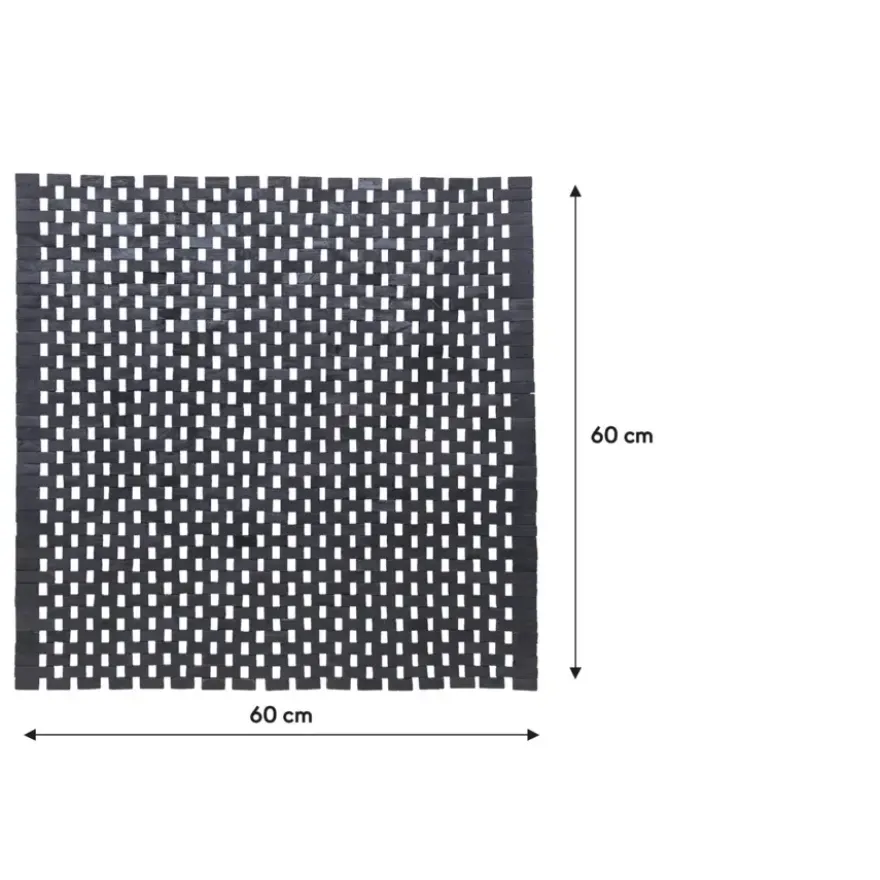Sealskin badmat woodblock 60x60cm zwart