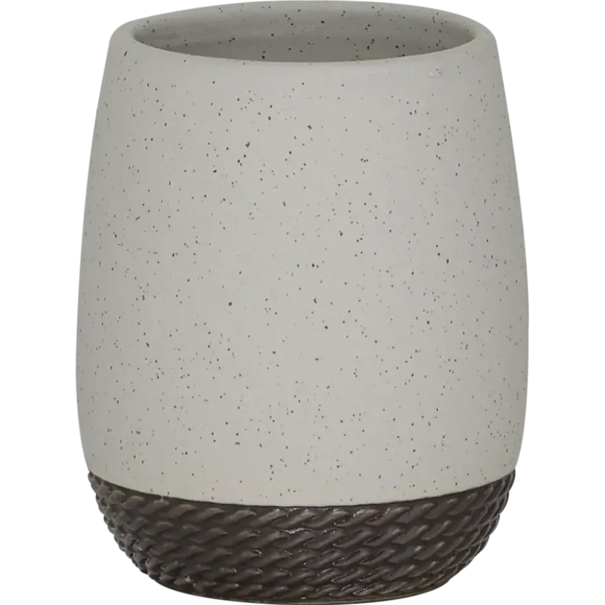 Sealskin Braid beker keramiek lichtgrijs
