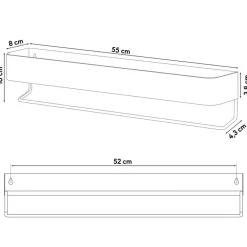 Sealskin Brix wandrek metaal wit