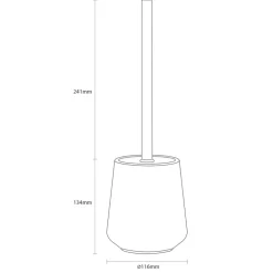 Sealskin Conical toiletborstelhouder porselein zwart