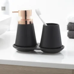Sealskin Conical zeepdispenser porselein zwart