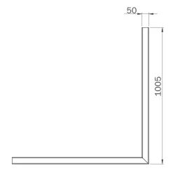 Sealskin Dorpel Hoek 100x100 cm Zwart