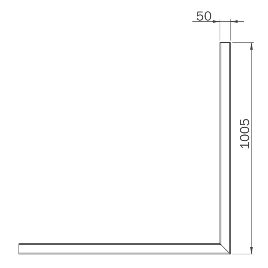 Sealskin Dorpel Hoek 100x100 cm Zwart