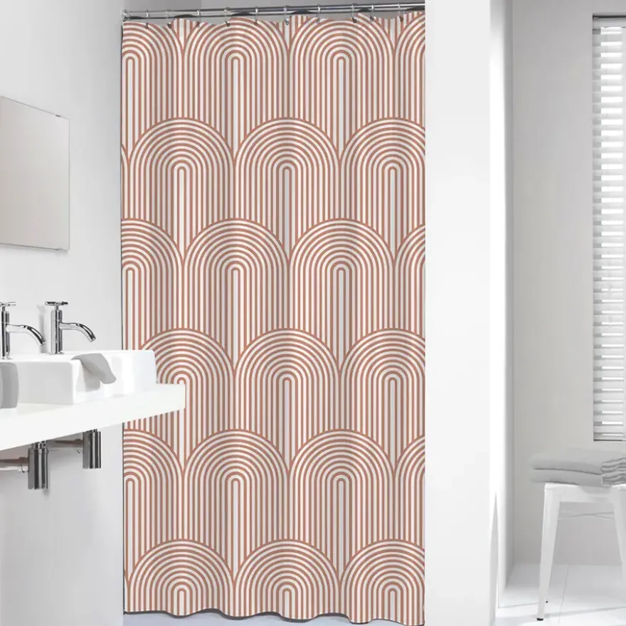 Sealskin douchegordijn brave 180x200cm donker roze/wit