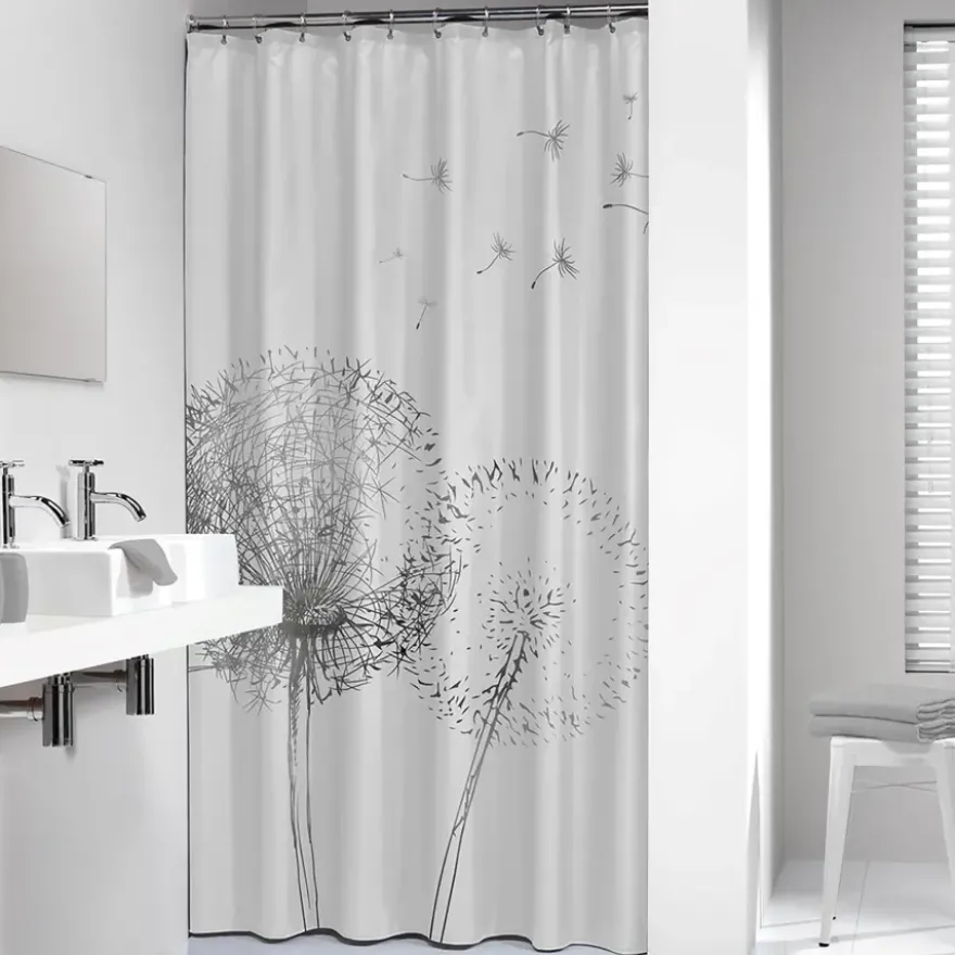 Sealskin douchegordijn flow 180x200cm zwart/wit