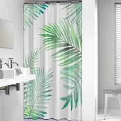Sealskin douchegordijn leaves 180x200cm groen/wit