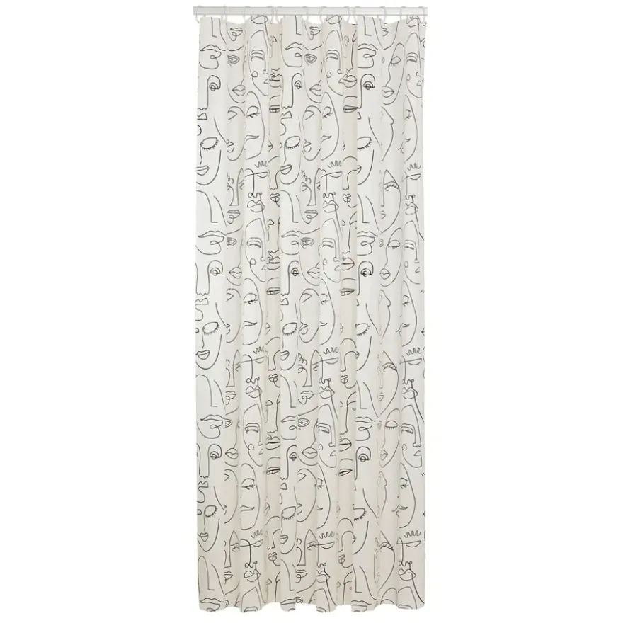 Sealskin douchegordijn mind 180x200cm zwart/wit