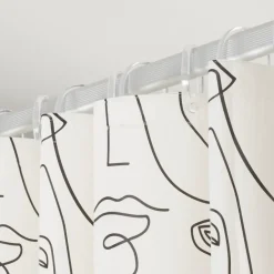 Sealskin douchegordijn mind 180x200cm zwart/wit