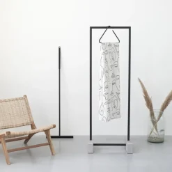Sealskin douchegordijn mind 180x200cm zwart/wit