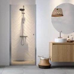 Sealskin Hooked draaideur voor douche nis 90x200 cm Chroomkleur