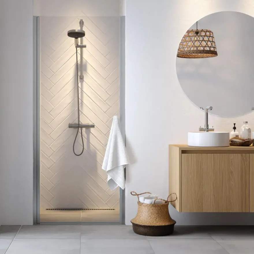Sealskin Hooked draaideur voor douche nis 90x200 cm Chroomkleur